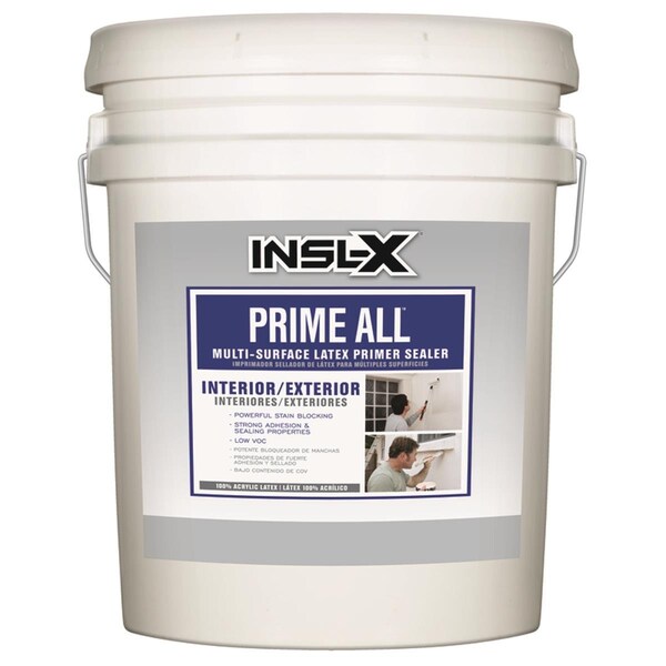 Pinpoint 5 gal Prime All Flat Water-Based Acrylic Latex Multi-Surface Latex Primer Sealer White PI3304498 - main